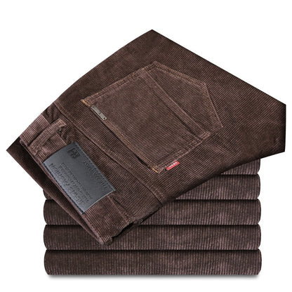 Pantalon en Velours Côtelé Coupe Slim pour Homme
