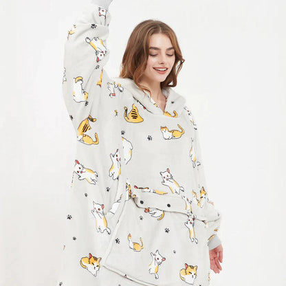 Couverture à capuche chauffante