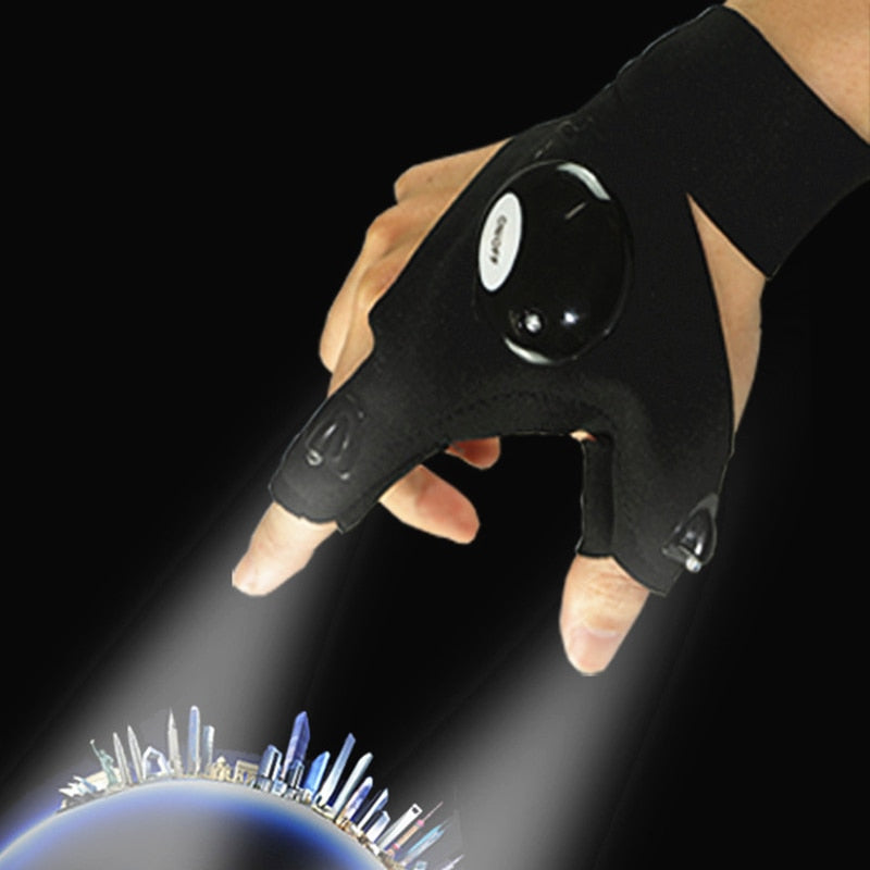 Gant LED sans doigts pour l'extérieur