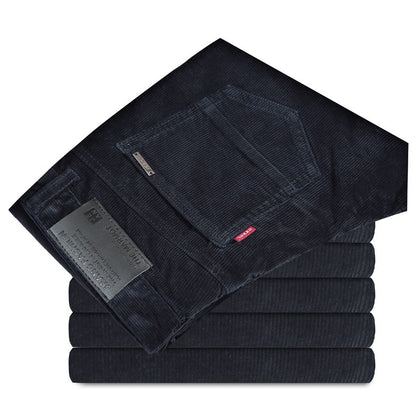 Pantalon en Velours Côtelé Coupe Slim pour Homme