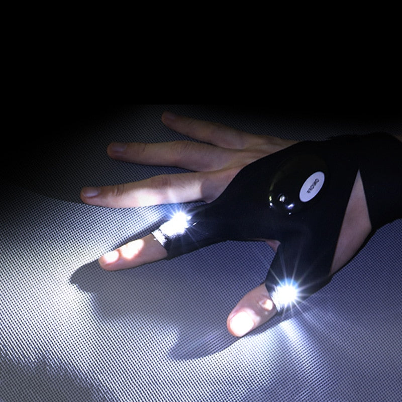 Gant LED sans doigts pour l'extérieur