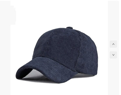 Casquette de Baseball en Velours Côtelé Pur